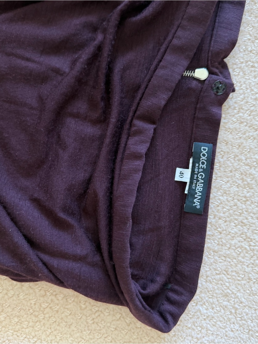 Dolce and Gabana Purple Ruched Maxi Skirt - Picture 3 of 3